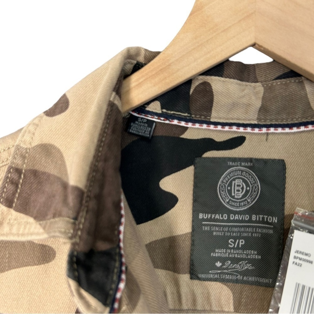 Buffalo David Bitton Jeremo Camo Button Down Long Sleeve Shirt Men's Small - Picture 7 of 15